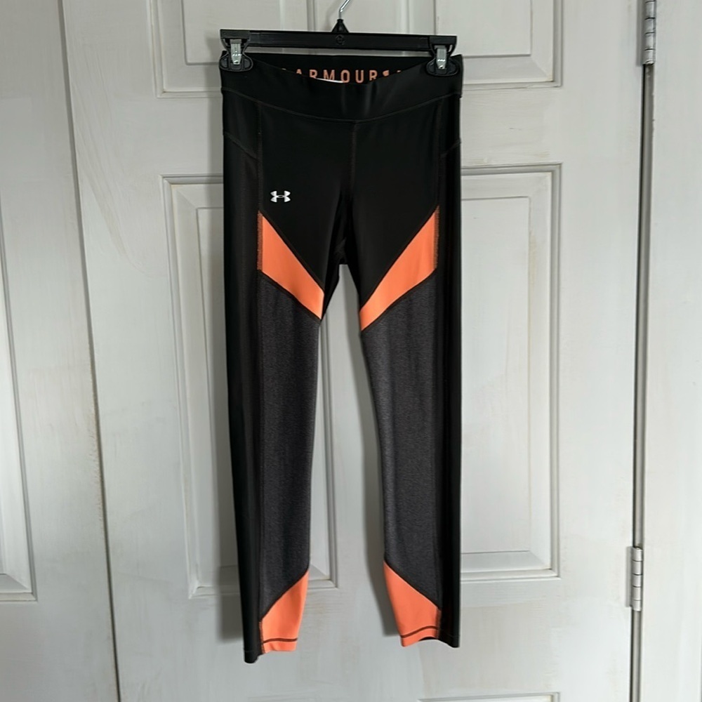 Under Armour Orange and Grey Leggings size small